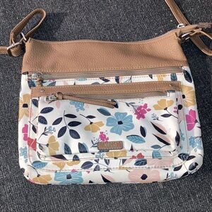Relic Floral Crossbody Bag - Tan and Multicolor